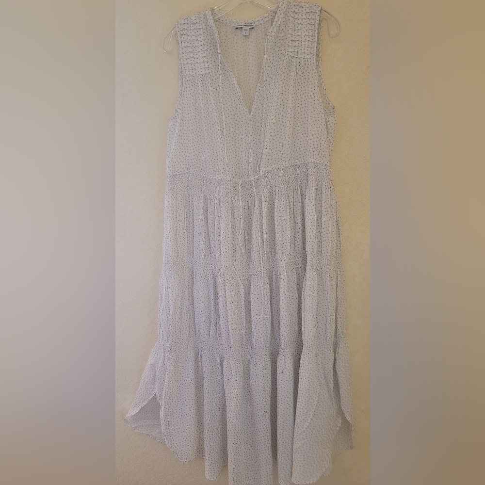 James Perse Standard Ivory Paisley Print Maxi Dress Womens Large Sleeveless